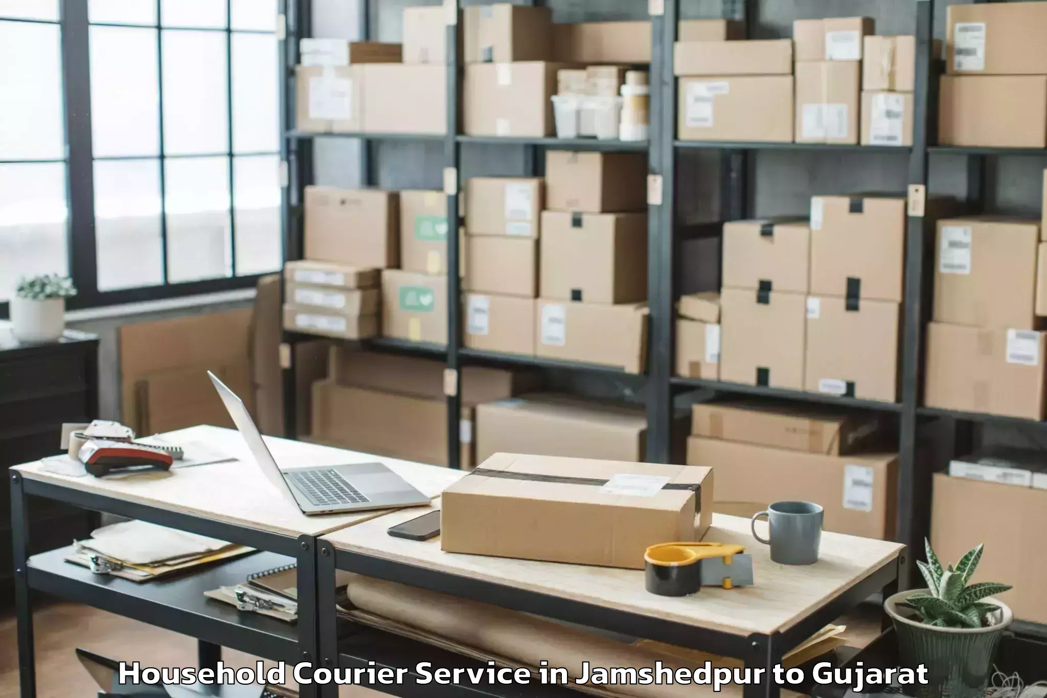 Book Your Jamshedpur to Tharad Household Courier Today